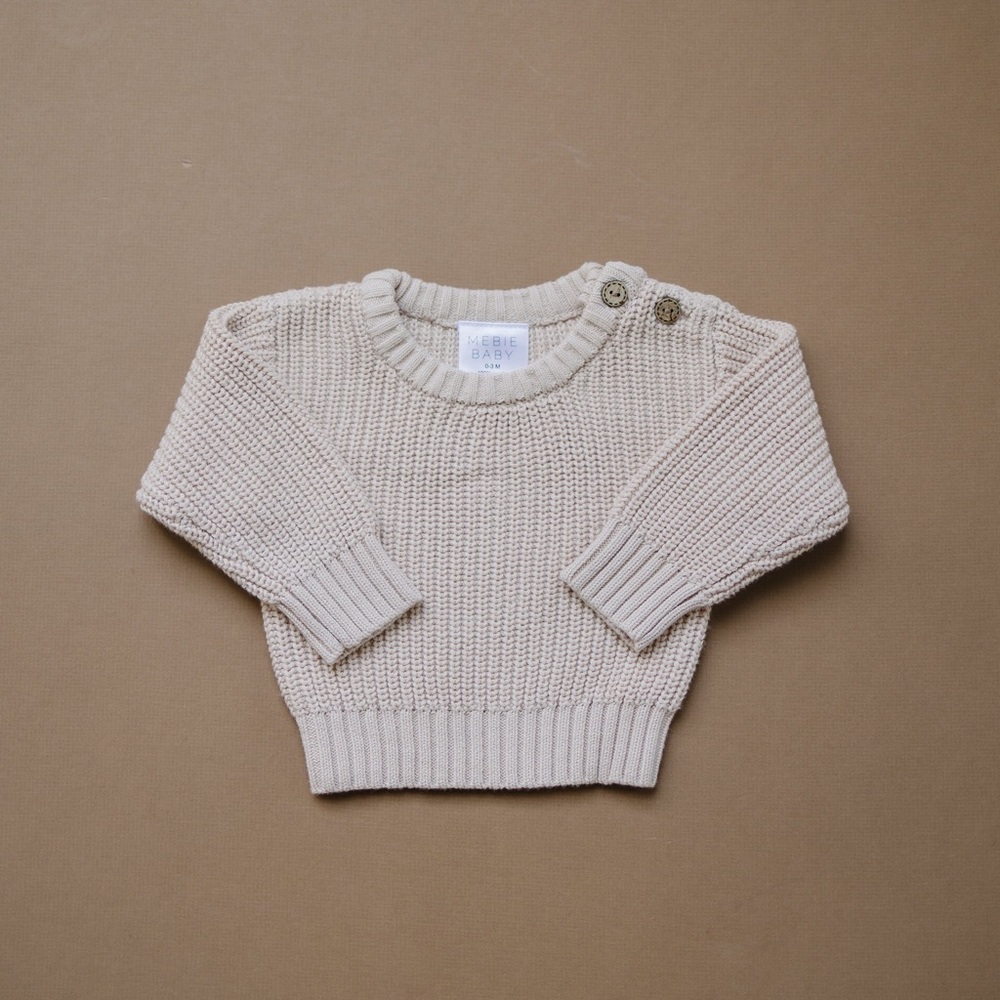 NWOT Mebie Baby cream sweater size 2Y